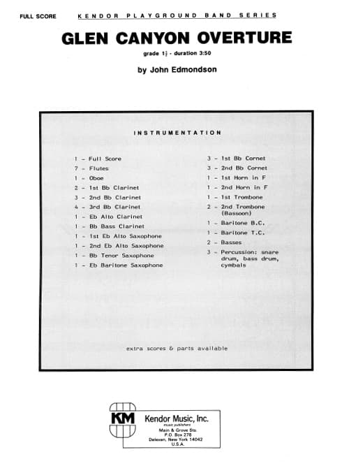 Glen Canyon Overture (Score)