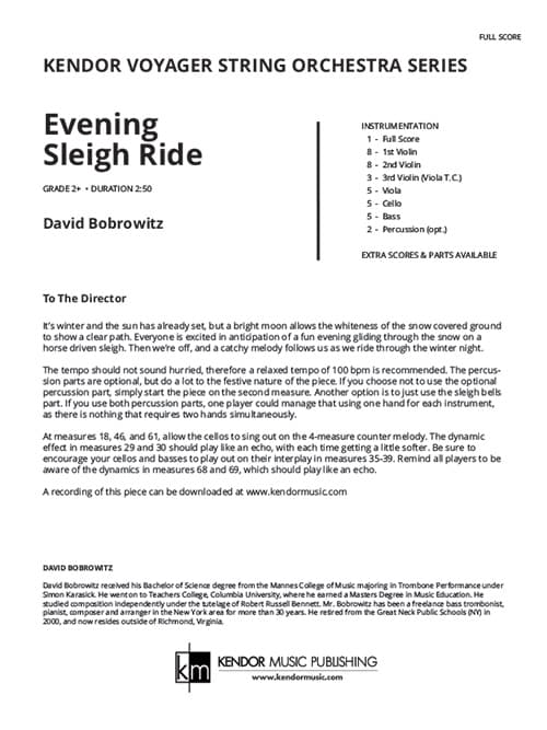 Evening Sleigh Ride (Score)
