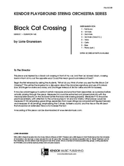 Black Cat Crossing (Score)