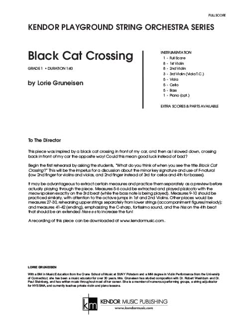 Black Cat Crossing (Score)