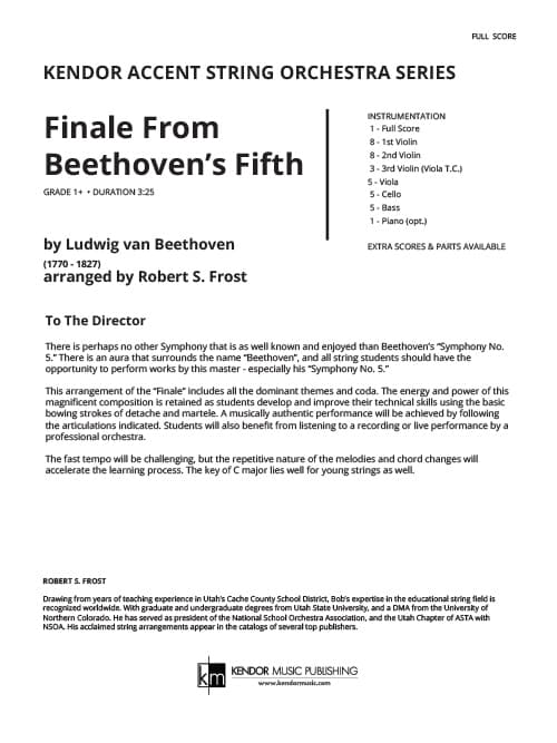 Finale From Beethoven's Fifth (Score)