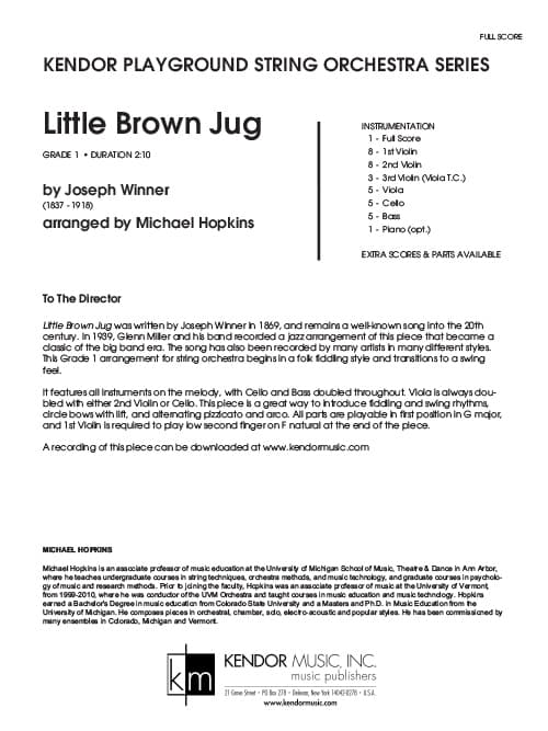 Little Brown Jug (Score)