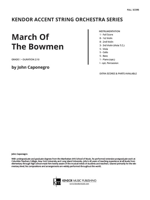 March Of The Bowmen (Score)