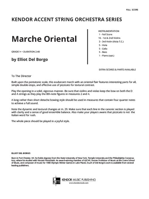 Marche Oriental (Score)