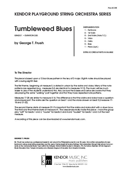Tumbleweed Blues (Score)