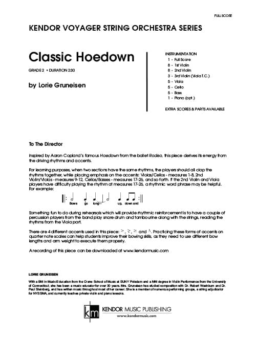 Classic Hoedown (Score)