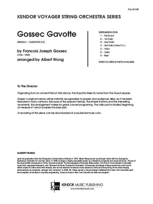 Gossec Gavotte (Score)