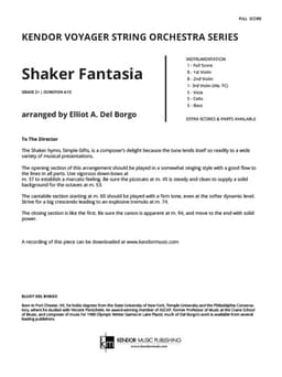 Shaker Fantasia (Score)