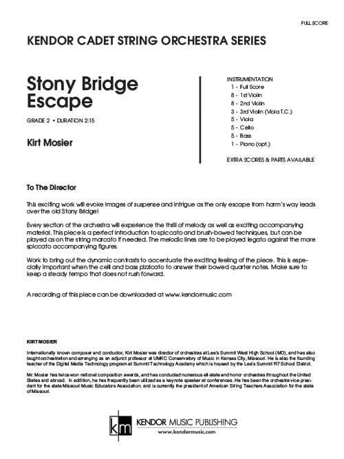 Stony Bridge Escape (Score)