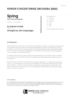 Spring (from The Four Seasons) (Score)