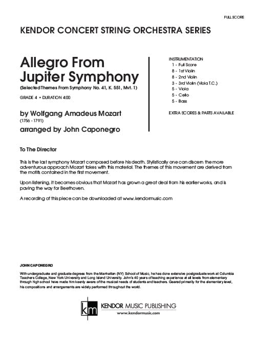 Allegro From Jupiter Symphony (Score)