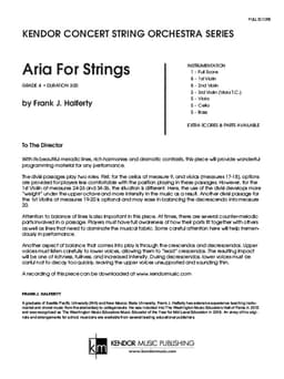 Aria For Strings (Score)
