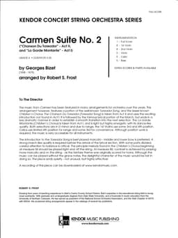 Carmen Suite No. 2 (Chanson Du Toreador, La Garde Montante) (Score)