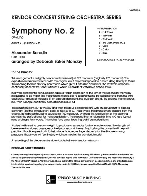Symphony No. 2 (Mvt. IV) (Score)