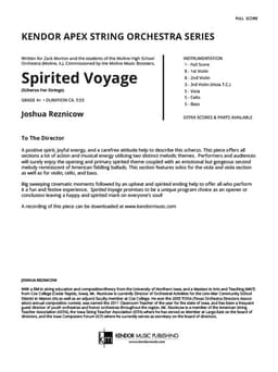 Spirited Voyage (Scherzo For Strings) (Score)