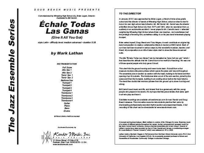 Echale Todas Las Ganas (Give It All You Got) (Score)