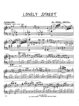 Lonely Street (Score)