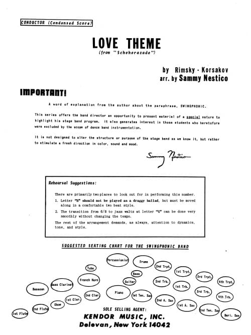 Love Theme From Scheherazade (Score)
