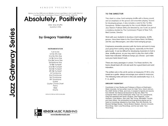 Absolutely, Positively (Score)