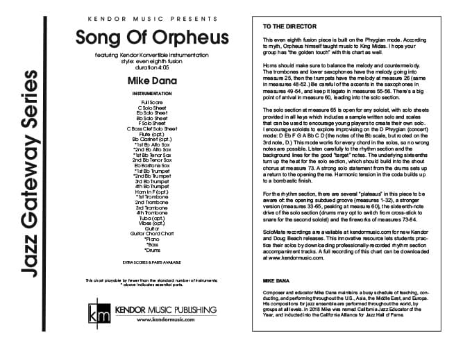 Song Of Orpheus (Score)