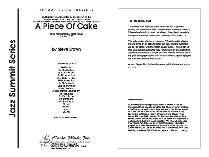 Piece Of Cake, A (Score)