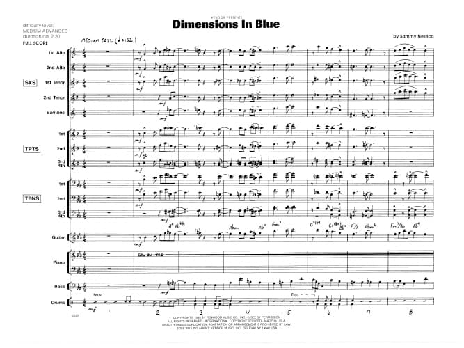Dimensions In Blue (Score)