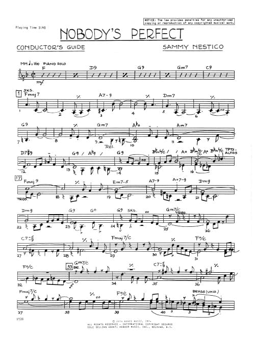 Nobody's Perfect (Score)