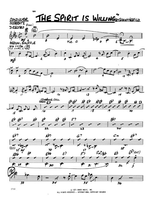 Spirit Is Willing, The (Score)